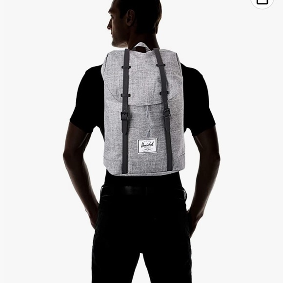 Herschel Retreat Backpack, Raven Crosshatch/Black Rubber, Classic 19.5L - Picture 4 of 4